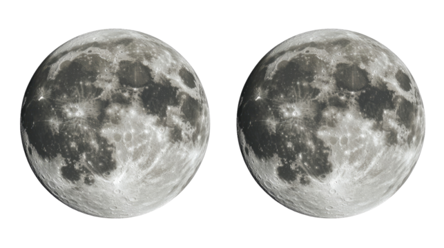 Illustrations of Detailed Moon Icons Set on a Transparent Background Generative AI