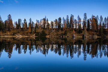 Croda da Lago - Lago Federa - Dolomites - Autumn - Südtirol - Reflection