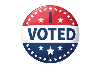 I Voted Sticker Isolated