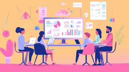 Fototapeta premium Effective Teamwork in Business Strategy