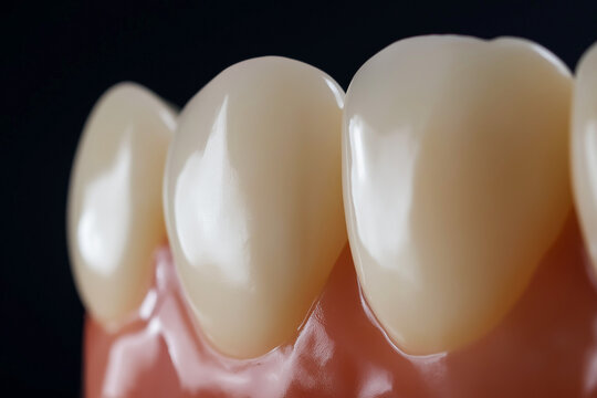 Gros-plan sur les dents et la gencive d'une m&acirc;choire humaine