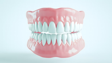 Obraz premium Detailed 3D model showing realistic human teeth and gums