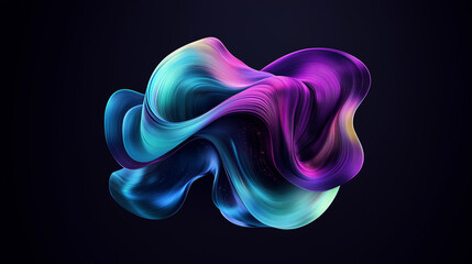 Glowing Magenta cyan light wave patten in black background grainy gradient noise texture poster banner backdrop abstract design