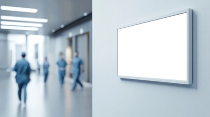 Utilize blank digital screen for effective communication in healthcare environments
