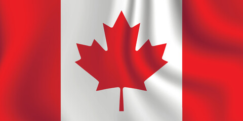 Flag of Canada. Canadian national symbol in official colors. Template icon. Abstract vector background