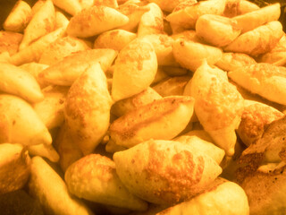 Traditional Mexican bread called bolillo, pastry image, artisan bread made with flour, milk, olive oil, flaxseed, home bakery scene, warm colors and homely atmosphere, bakery image
