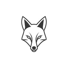 Obraz premium Stylized Fox Head Silhouette Illustration