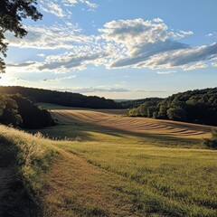 Obraz premium Field and sky