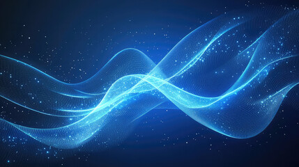 Animated abstract background showcasing flowing blue waves