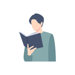 man reading a book