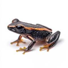 Obraz premium Small tropical frog on white