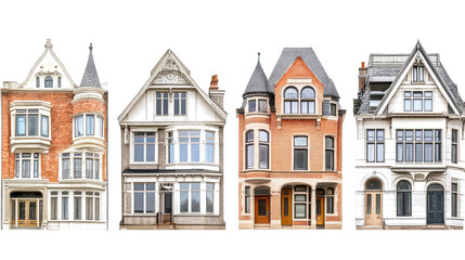 Fototapeta premium Collection of Varied Architectural Styles Featuring Classic Buildings Generative AI