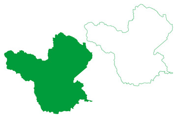 Obraz premium Livramento de Nossa Senhora municipality (Bahia state, Municipalities of Brazil, Federative Republic of Brazil) map vector illustration, scribble sketch Livramento de Nossa Senhora map