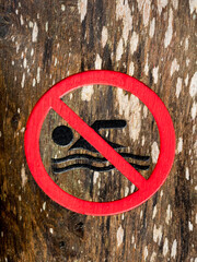 No entry swimming