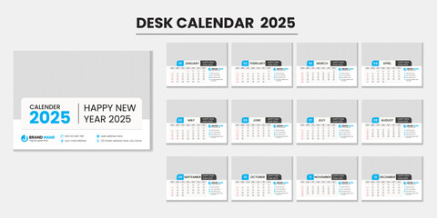 Desk calendar 2025