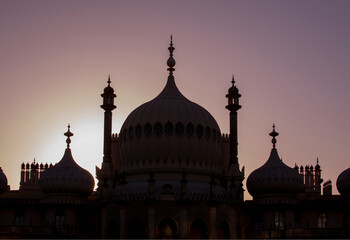 UK, England, Sussex, Brighton, Royal Pavilion dusk
