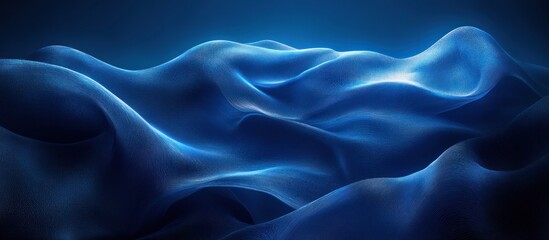 Obraz premium Abstract blue fabric waves.