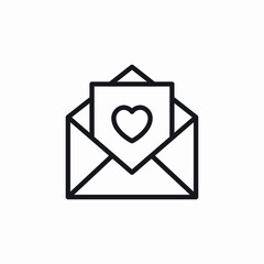 romantic letter mail icon sign vector