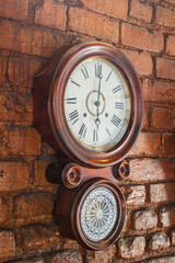 Fototapeta premium old clock on wall antique