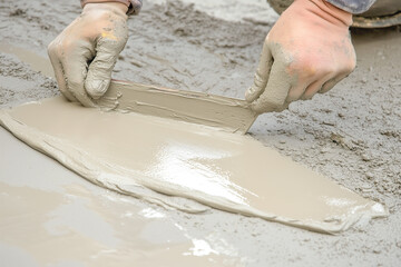 Construction - plasterer concrete