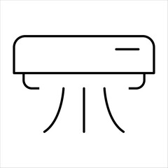 Simple Flat Home Air Conditioner Icon