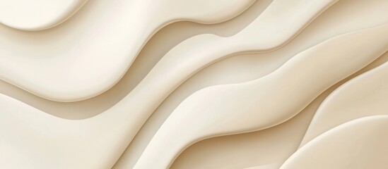 Obraz premium Abstract beige wavy background with soft lighting.