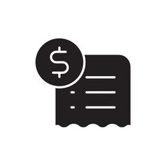 Bill Payment Icon with Document and Dollar Symbol, Representing Bill Payments, Expense Management, and Financial Transactions