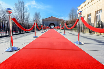 Glamorous red carpet event at a prestigious film festival, with celebrities arriving in limousines, flashing cameras, and elegant soirées at exclusive venues attended by the crème de la crème