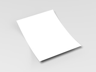 A4 flyer mockup. 3d illustration.