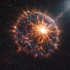 Witnessing the celestial dance of a supernova as it illuminates the night sky