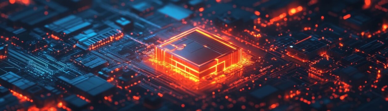 A captivating representation of advanced technology in a digital landscape.