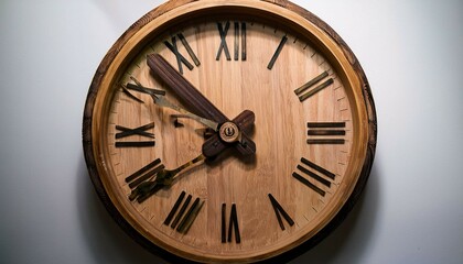 old clock on wooden wall