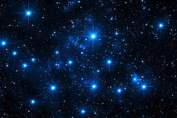 Obraz premium A deep blue night sky filled with bright stars