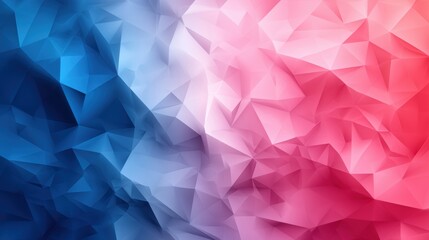 Fototapeta premium Abstract polygonal gradient background in shades of blue and pink.