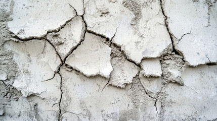 Fototapeta premium Cracked Wall Texture Showing Weathering and Age