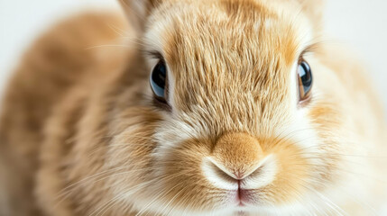 Close-Up of Adorable Fuzzy Bunny Face