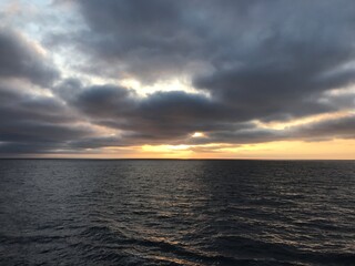 sunset over the sea
