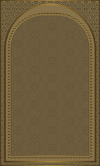 Muslim prayer rug illustration design. Ramadan Greeting card , Muslim and islamic representative window pattern.