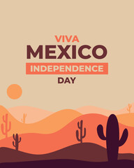 Mexican Independence Day.Happy holiday. Viva Mexico. Celebrate in September 16. Patriotic mexican design. Poster, card, banner, template, background. Vector illustration