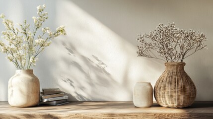Minimalist Decor with Dried Floral Arrangements