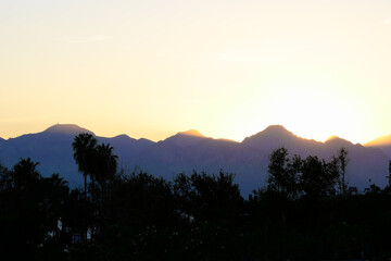 sunrise in the mountains