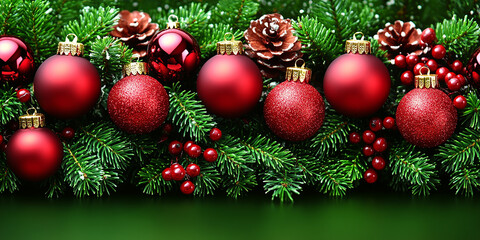 Obraz premium Holiday decorations. Festive Christmas decorations in vibrant colors, New Year celebrations