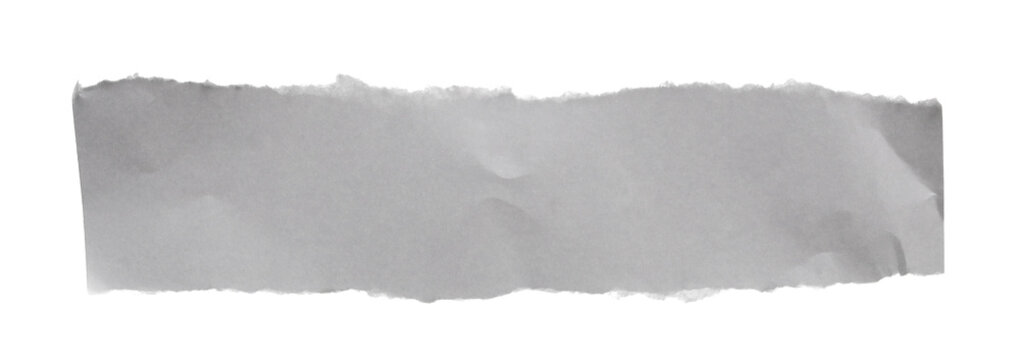  Torn white paper scrap isolated, clipping path