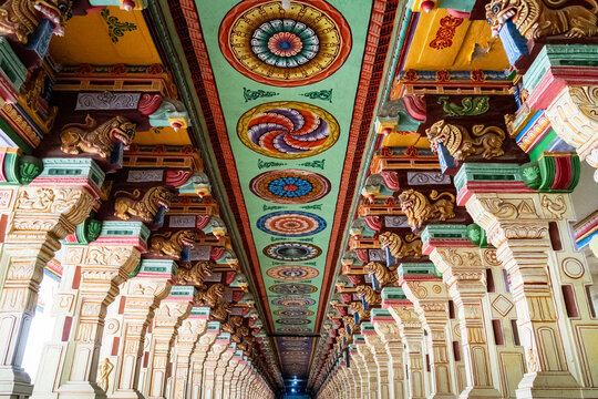 Art au Plafond de Rameshwaram Temple