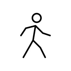 Walk icon Thin line vector illustration set
