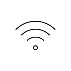 Wifi Signal icon Thin line vector illustration set