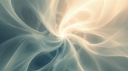 Fototapeta premium A soft, swirling abstract background featuring gentle light hues and ample copy space in the center