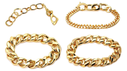 Elegant Gold Jewelry Set Featuring Bracelets and Necklaces Generative AI