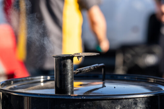 Drum bbq smoker 
