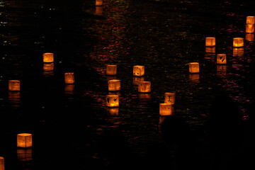 water lantern floating